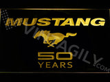 Mustang 50 Years LED Sign - Yellow - TheLedHeroes