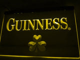 Guinness Beer Shamrock (2) LED Neon Sign USB - Yellow - TheLedHeroes