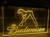 Budweiser Girl LED Neon Sign Electrical - Yellow - TheLedHeroes