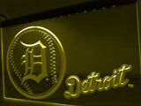 Detroit Tigers Baseball LED Neon Sign Electrical - Yellow - TheLedHeroes