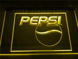 Pepsi Cola Logo Drink Decor LED Neon Sign USB - Yellow - TheLedHeroes