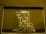 FREE Duff (2) LED Sign - Yellow - TheLedHeroes