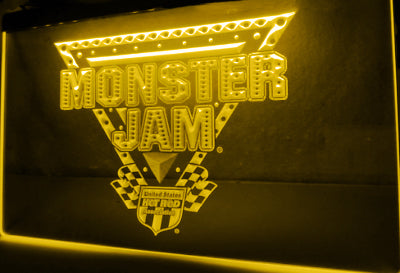 FREE Monster Jam LED Sign - Yellow - TheLedHeroes