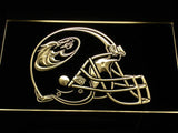 Austin Wranglers Helmet LED Neon Sign USB - Yellow - TheLedHeroes
