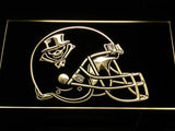 New Orleans VooDoo Helmet LED Neon Sign USB - Yellow - TheLedHeroes