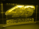 Valentino Rossi The Doctor 46 LED Neon Sign USB - Yellow - TheLedHeroes