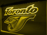 Toronto Blue Jays (4) LED Neon Sign USB - Yellow - TheLedHeroes