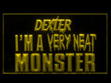 Dexter Morgan Neat Monster LED Neon Sign USB - Yellow - TheLedHeroes