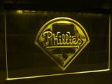 Philadelphia Phillies LED Neon Sign USB - Yellow - TheLedHeroes
