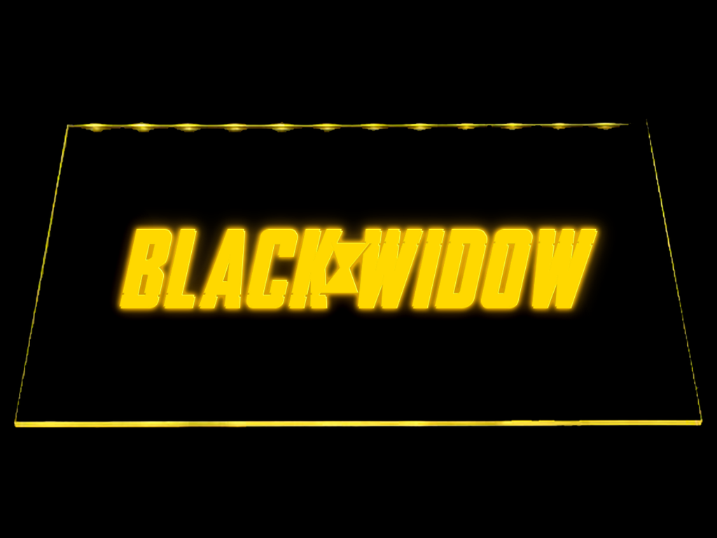 Black Widow LED Neon Sign USB - Yellow - TheLedHeroes