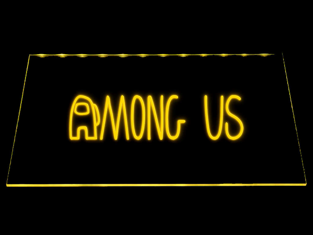 Among us LED Neon Sign USB - Yellow - TheLedHeroes