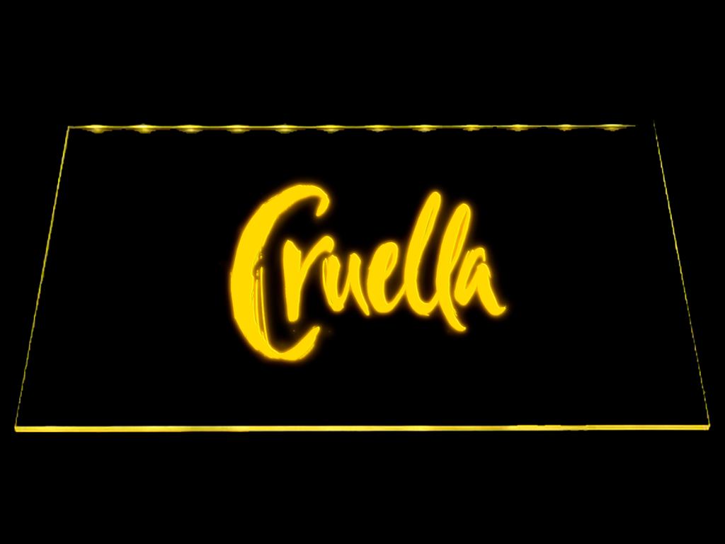 Cruella LED Neon Sign USB - Yellow - TheLedHeroes